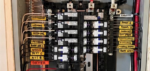 Professional electrical panel upgrade with organized, labeled circuits