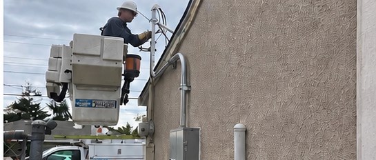 Complete 200 amp electrical service upgrade in progress