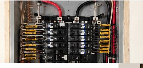 Inspection-ready breaker panel with clean wire management